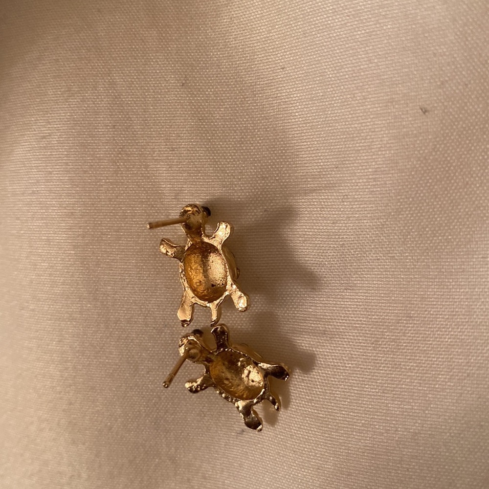 Turtle earrings - Picture 2 of 2